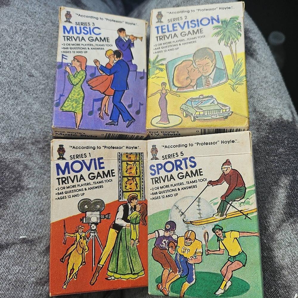 Vintage Professor Hoyle Trivia‎ Card Game Lot Series 1,2,3, & 5